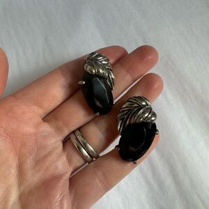 Vintage Schiaparelli Leaf Earrings